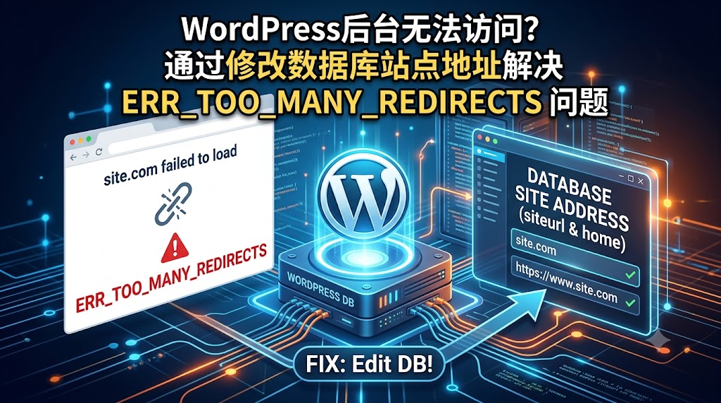 WordPress后台无法访问？通过修改站点地址解决重定向问题-凌梦阁